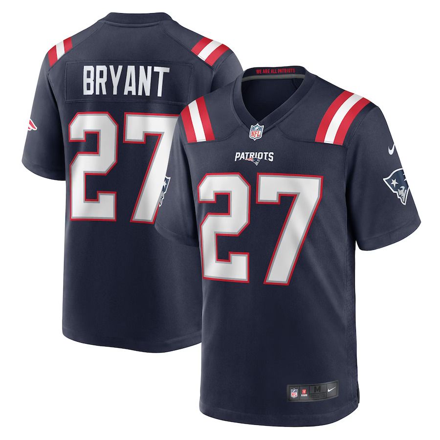 Men New England Patriots #27 Myles Bryant Nike Navy Game Player NFL Jersey